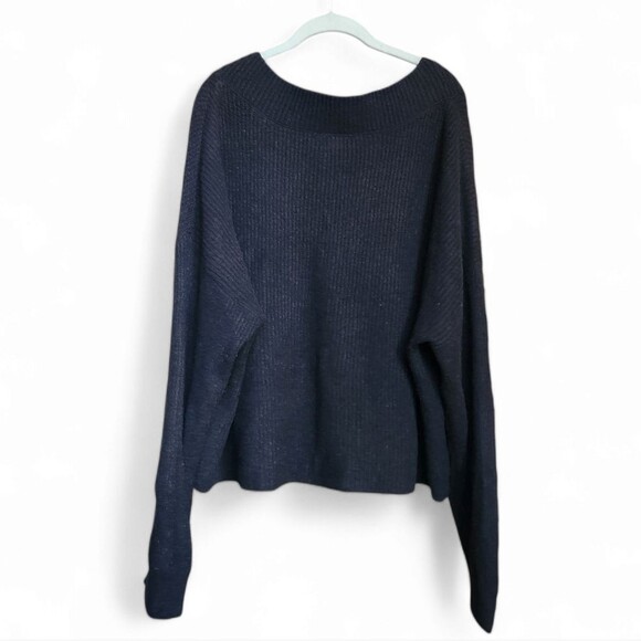 Open edit oversize cropped v-neck sweater XL - Picture 2 of 7